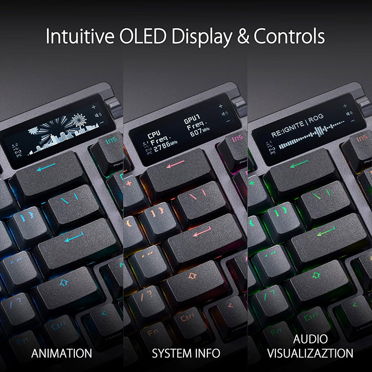 خرید کیبورد Asus ROG Azoth - سوییچ مکانیکی ROG NX قرمز - بی‌سیم - سیاه